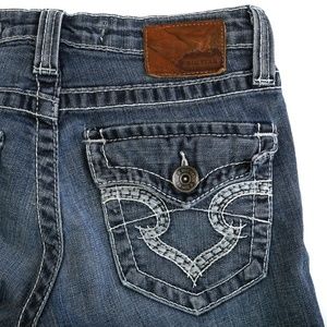 Big Star Remy Distressed Bootcut Flap Pocket Jeans